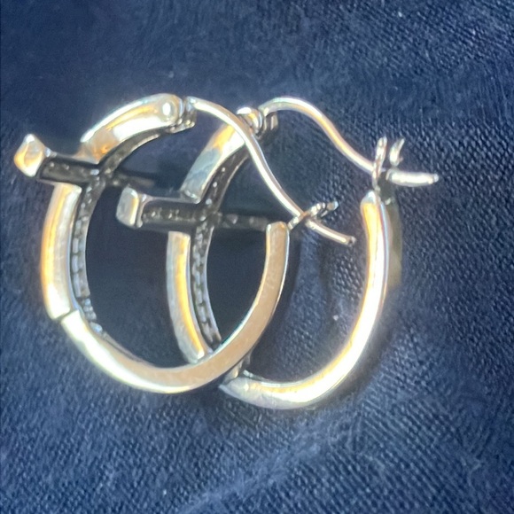 Cross Hoop Earrings - Picture 4 of 7